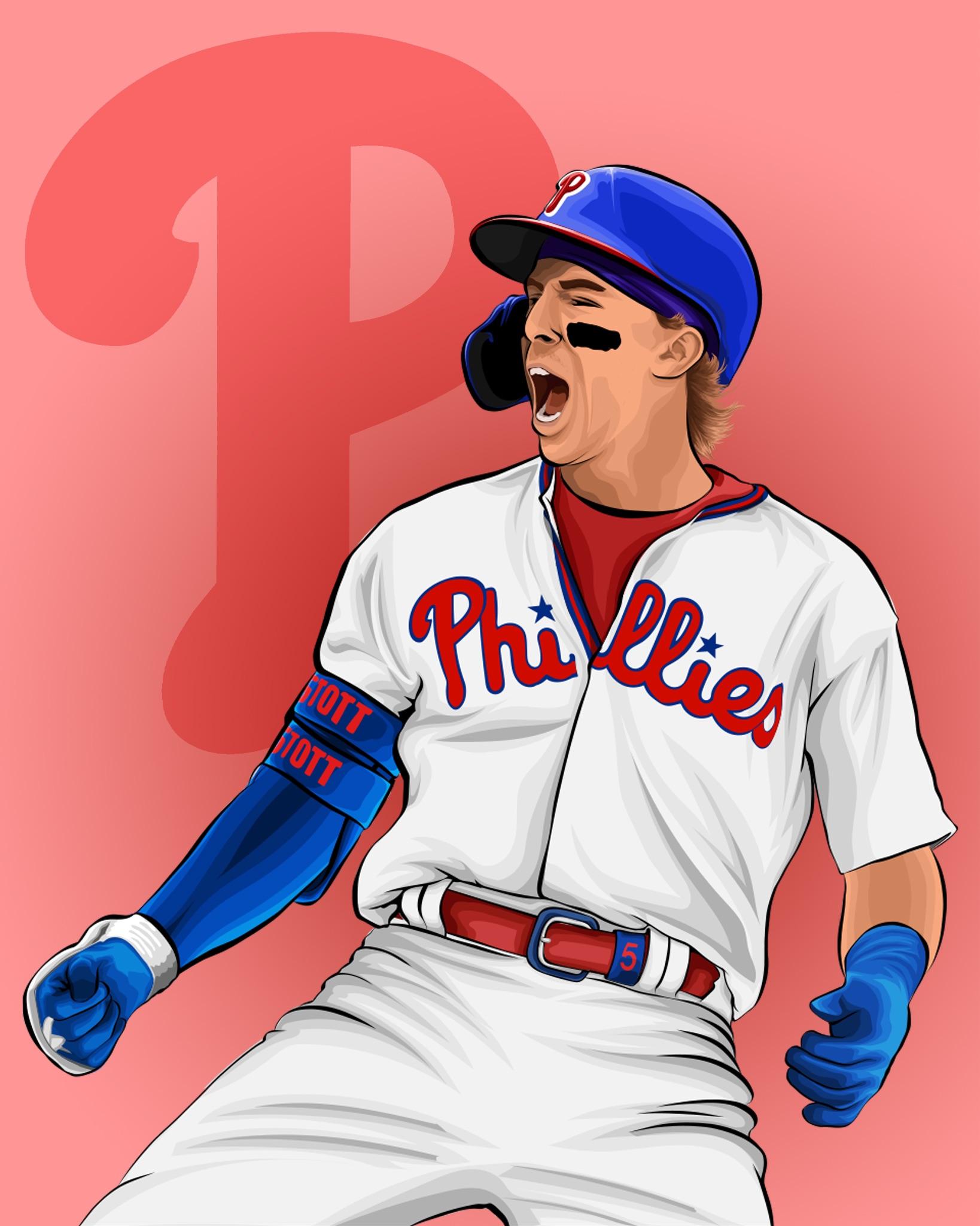 1638x2048 Finished an illustration of Bryson Stott. Pretty happy with this one. Go Phils