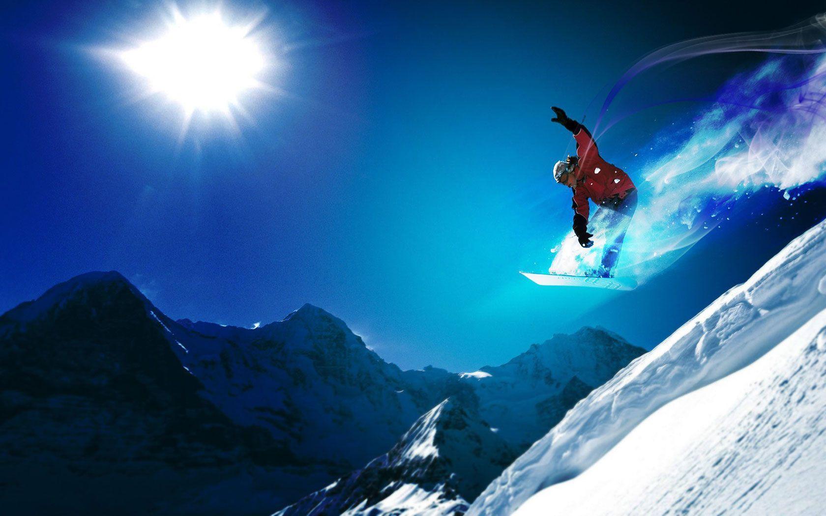 1680x1050 Snowboard Jump