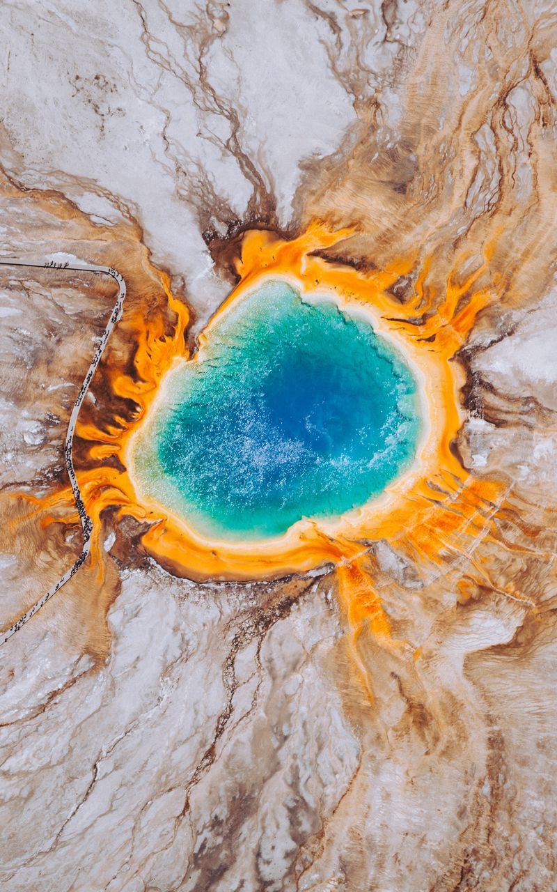 800x1280 Download Wallpaper 800x1280 Grand Prismatic Spring, Surface, Scenic, Wyoming, United States Samsung Galaxy Note Gt N Meizu Mx2 HD Background