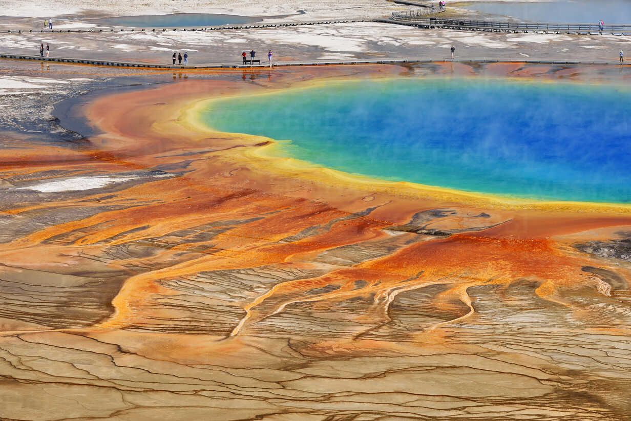 1232x822 USA, Wyoming, Yellowstone National Park, Grand Prismatic Spring at Midway Geyser Basin