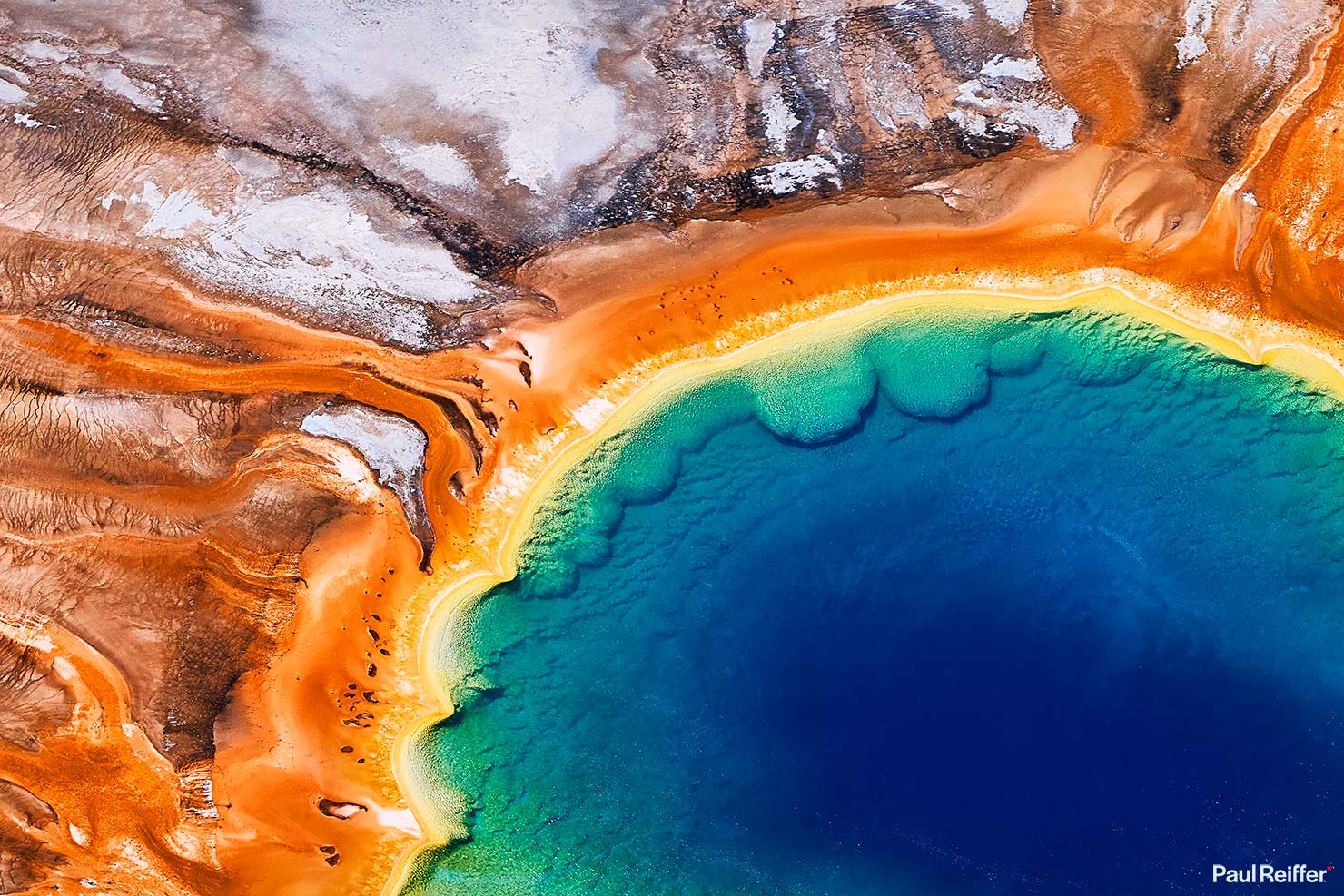 1480x987 Grand Prismatic Spring Kaleidoscope of Yellowstone Colours From Above