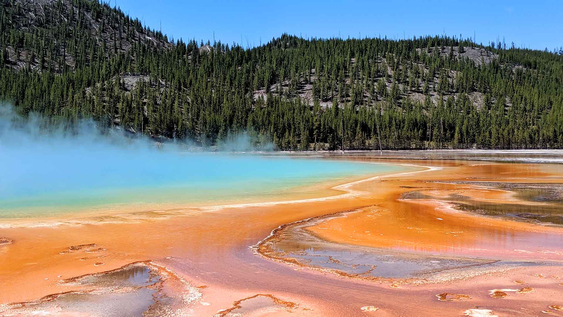 1920x1080 Old Faithful Geyser & A Hidden Trail Behind Grand Prismatic In Yellowstone!