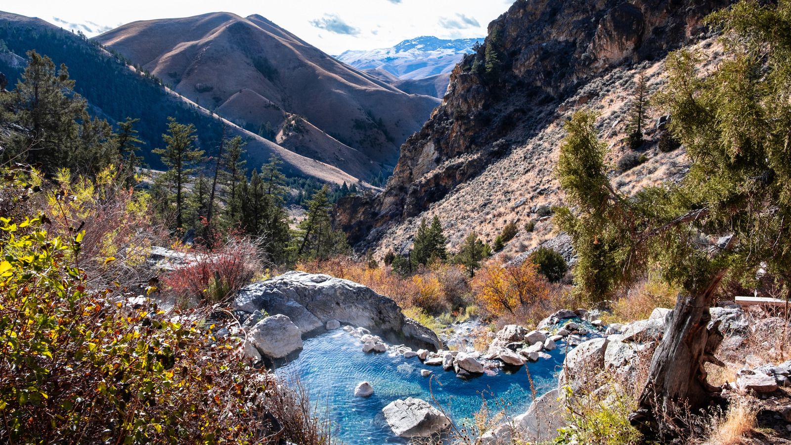1600x900 Idaho's Goldbug Hot Springs Is A Series Of Pools On A Mountain Waterfall