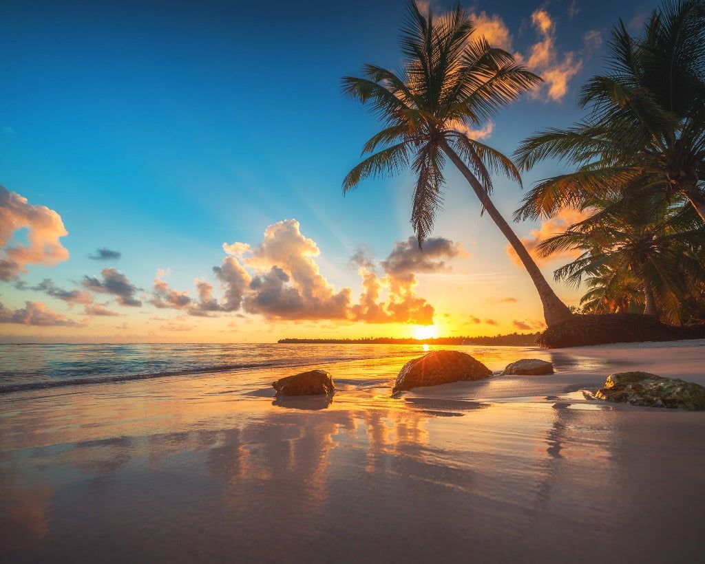 1024x820 Sunset Beach Wallpaper Mural