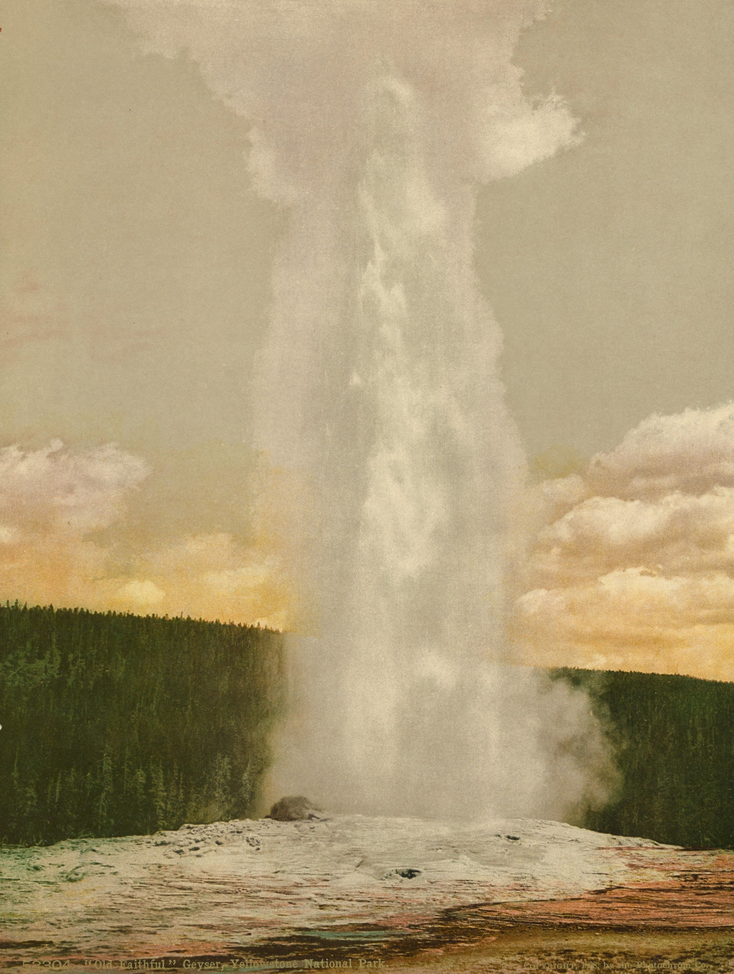 2411x3200 Old Faithful's Geyser, Yellowstone National Park Wall Mural