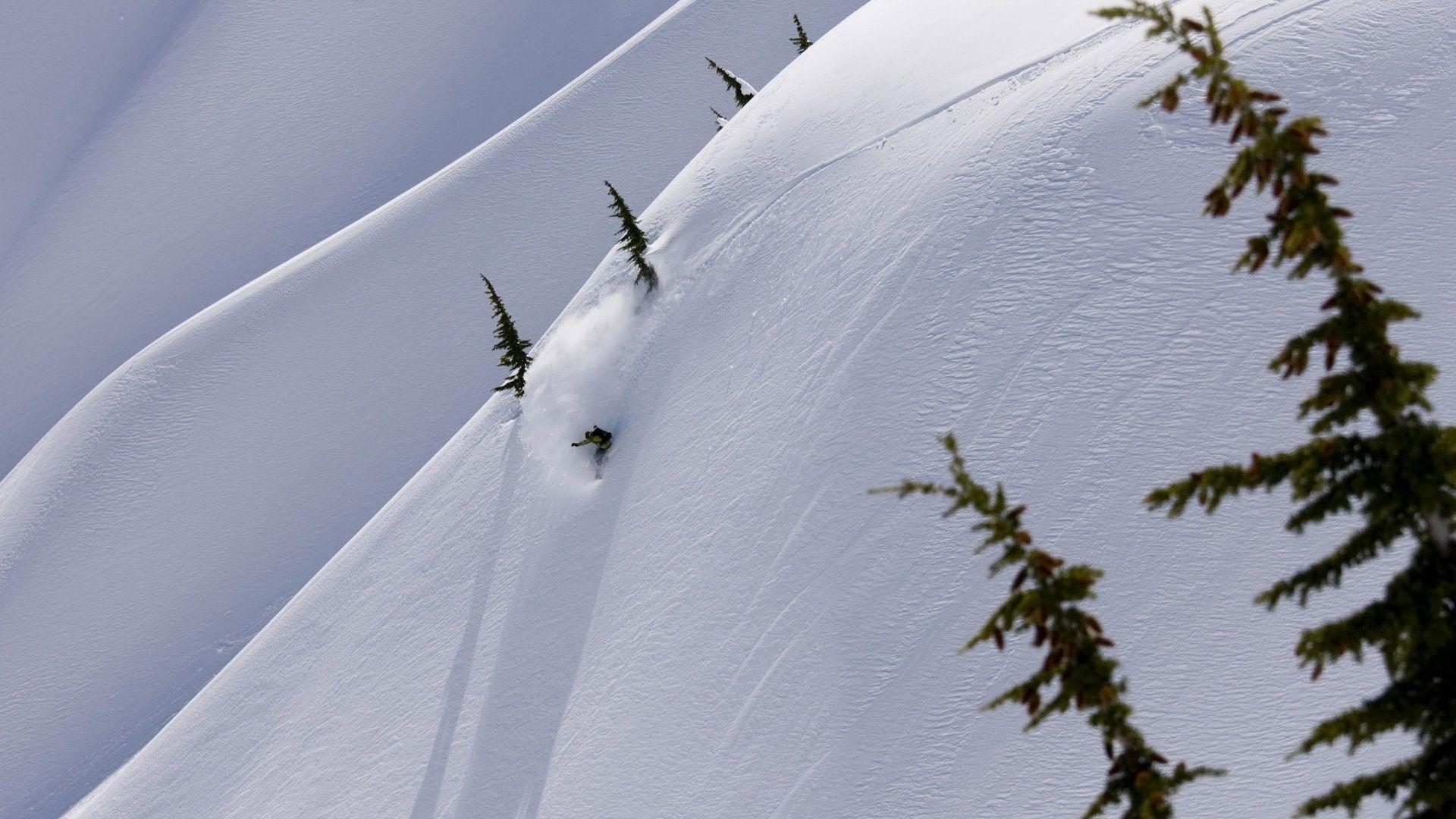 1920x1080 Wallpaper mountains, winter, snow, snowboard, snowboarding desktop