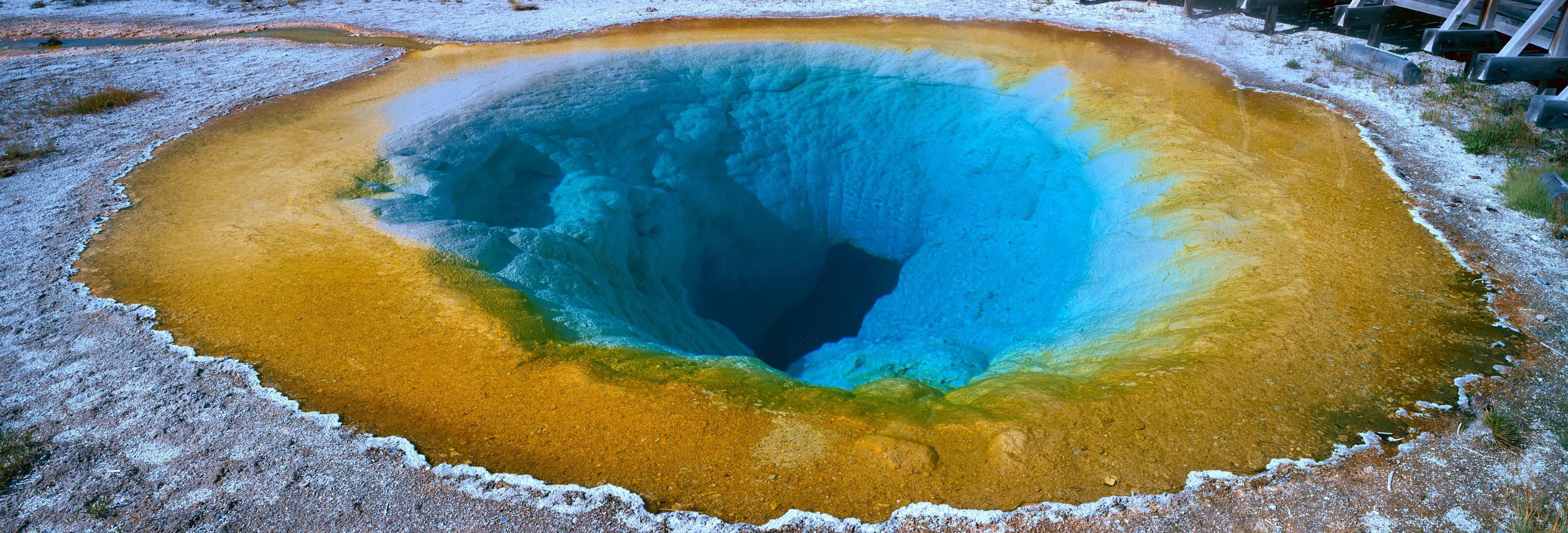 3200x1088 Morning Glory Pool, Yellowstone National Park, Wyoming Wall Mural