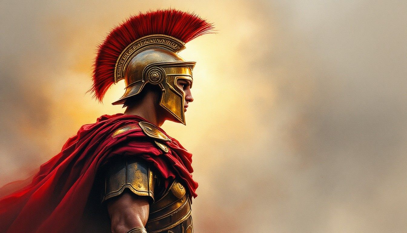 1344x768 Free Roman Centurion Portrait Image, Centurion, Helmet