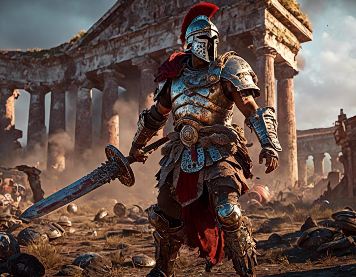 1152x896 Roman Centurion Centurion in Abalone Armor: Cinemat