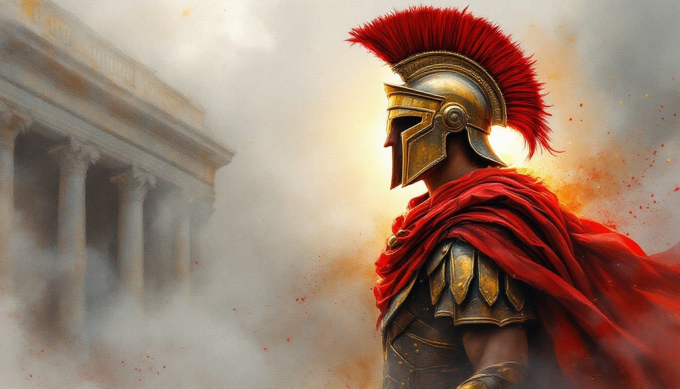 1344x768 Free Rome's Mighty Guardian Image, Warrior, Centurion