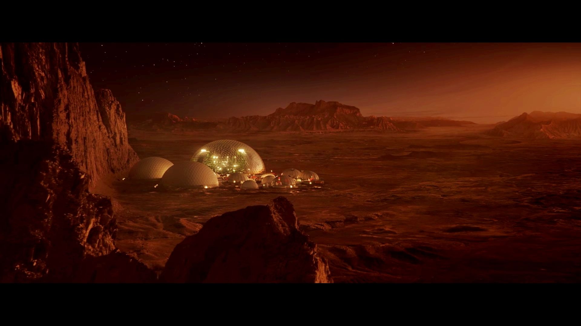 1920x1080 Mars colony from The Space Between Us movie