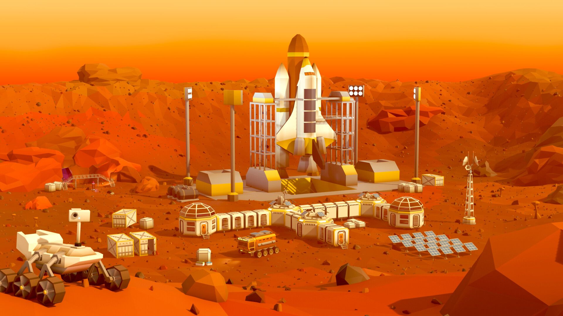 1920x1080 Mars Colony Asset Pack Low Poly