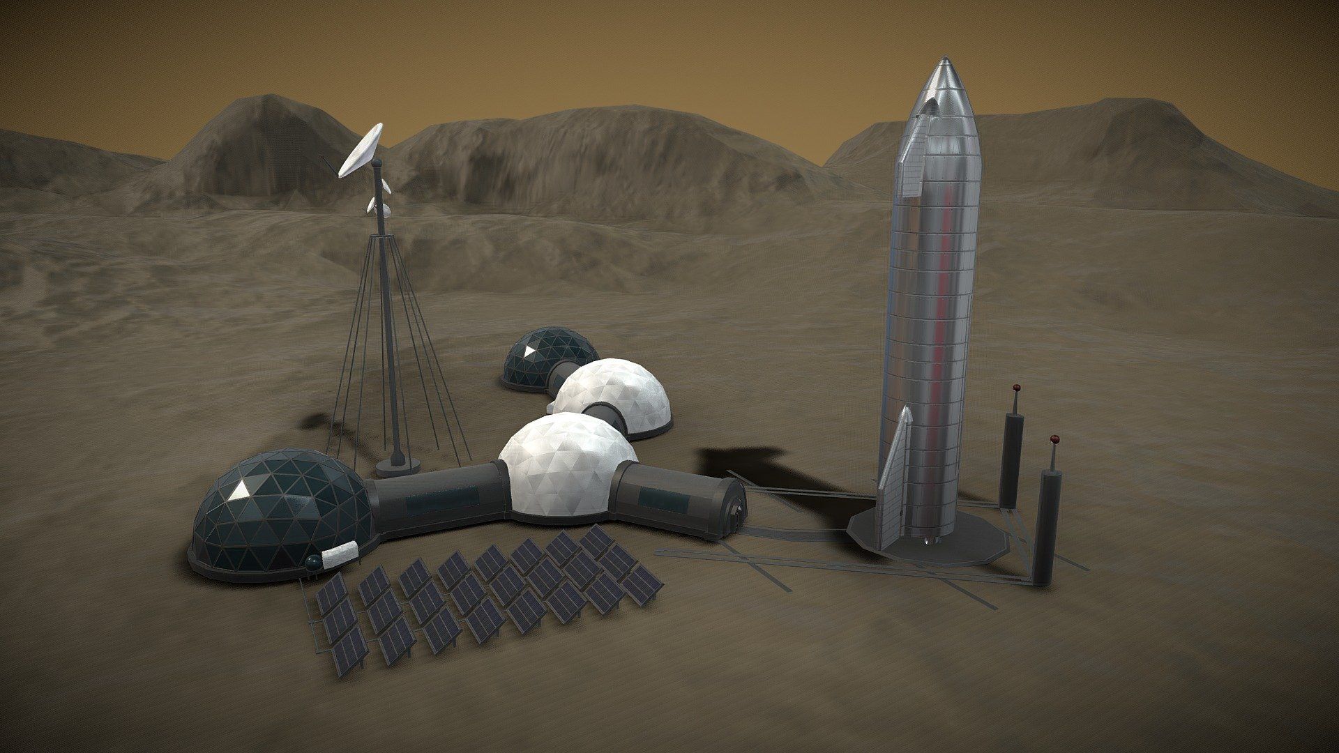 1920x1080 Mars Base Free 3D model by MOJackal [2bc6660]