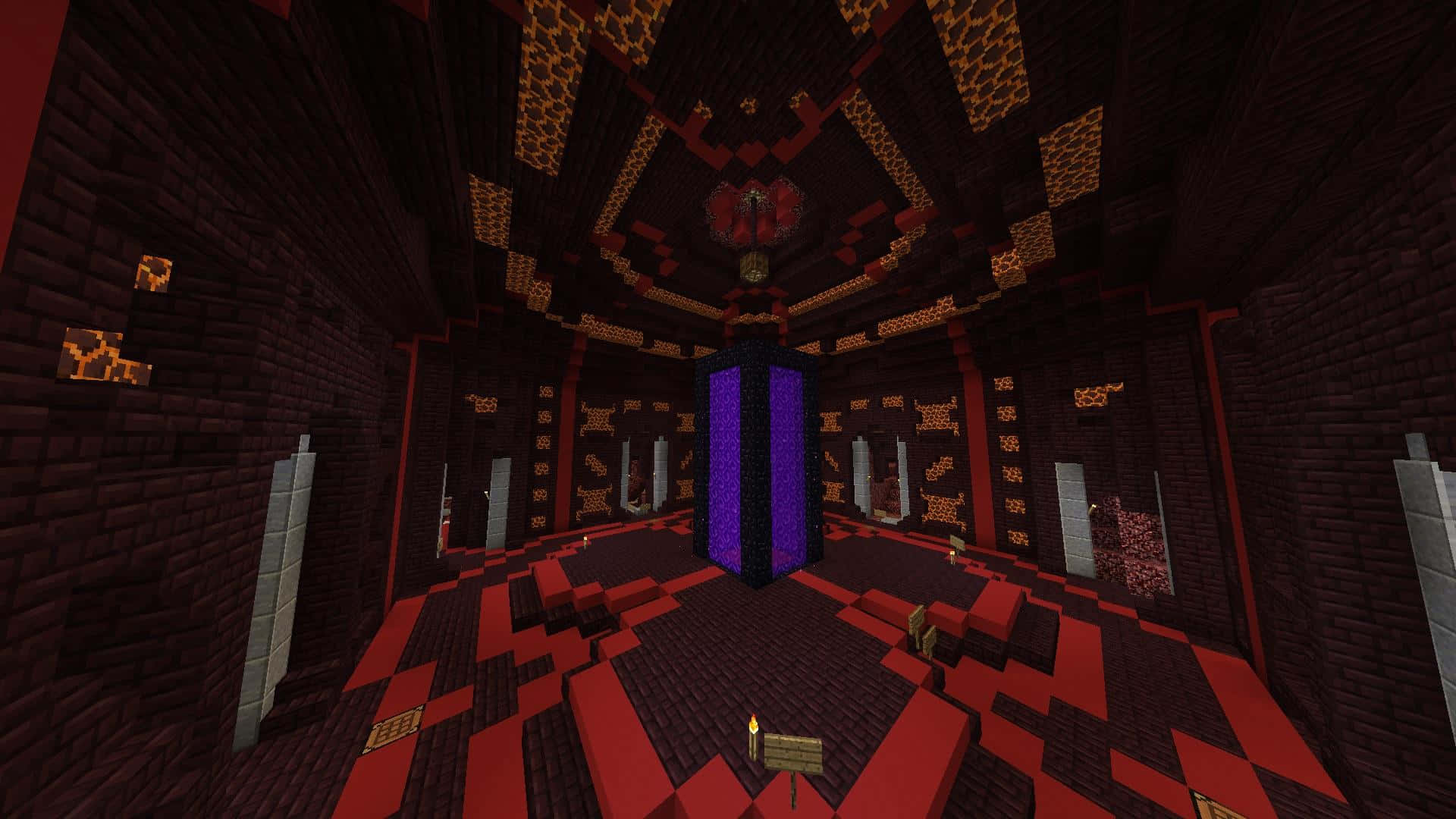 1920x1080 Download Minecraft_ Nether_ Portal_ Room Wallpaper