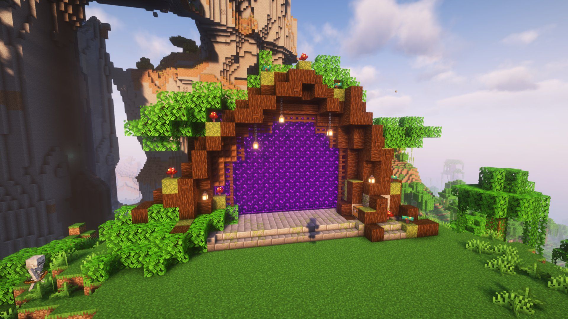1920x1080 Minecraft Schematic jungle nether portal