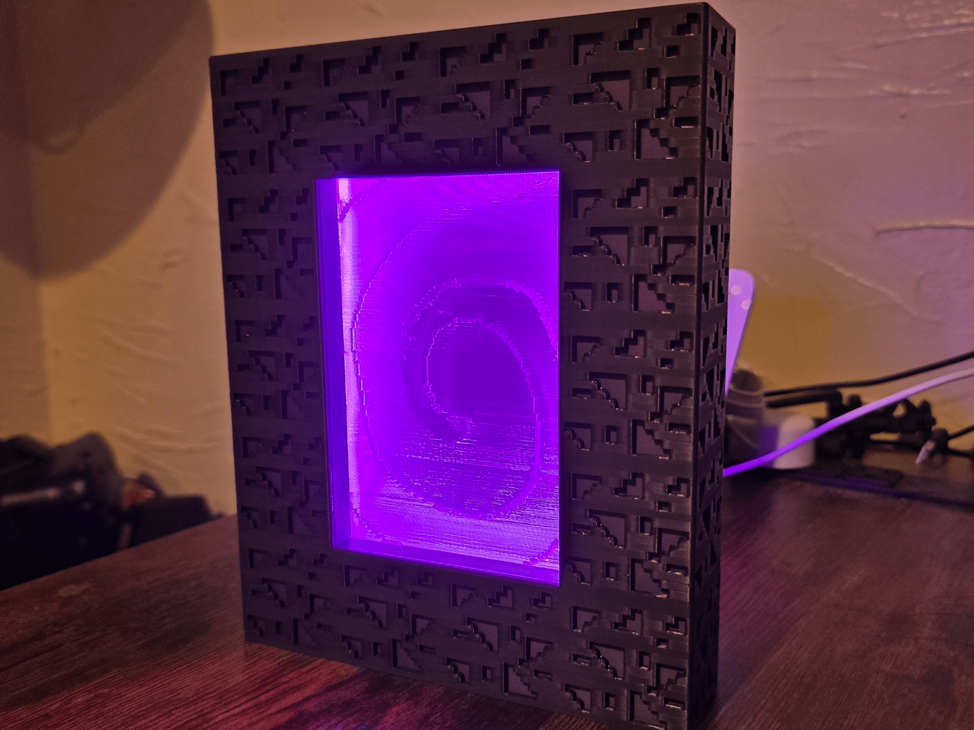 1920x1440 Minecraft Nether Portal Desk Light 3D Print Model