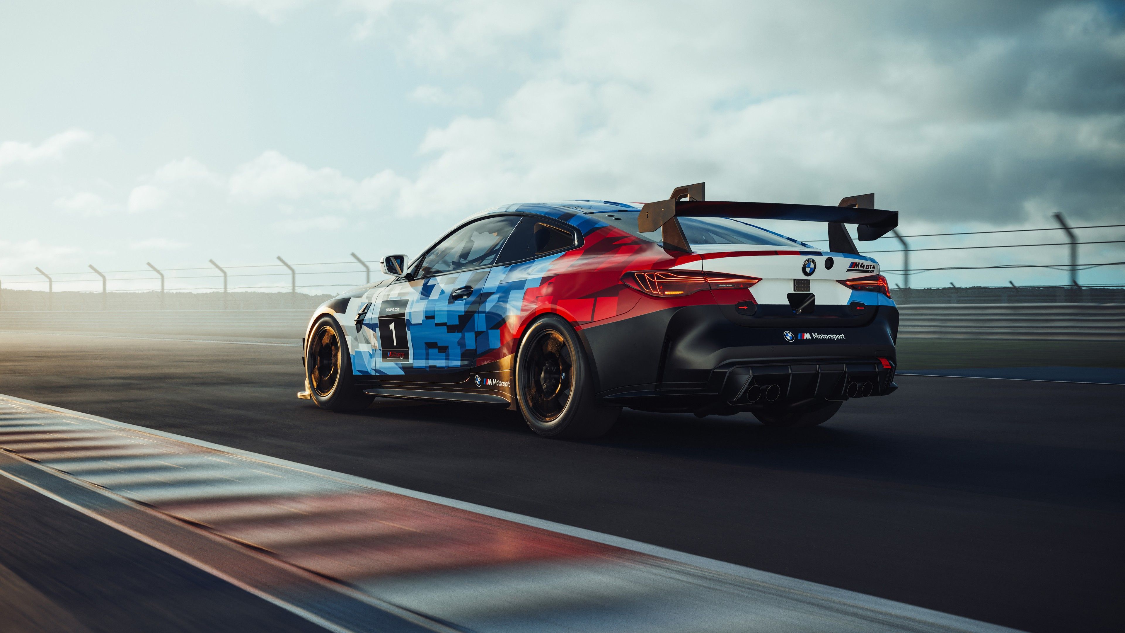 3840x2160 BMW M4 GT4 EVO 5K Rear Wallpaper Car Wallpaper