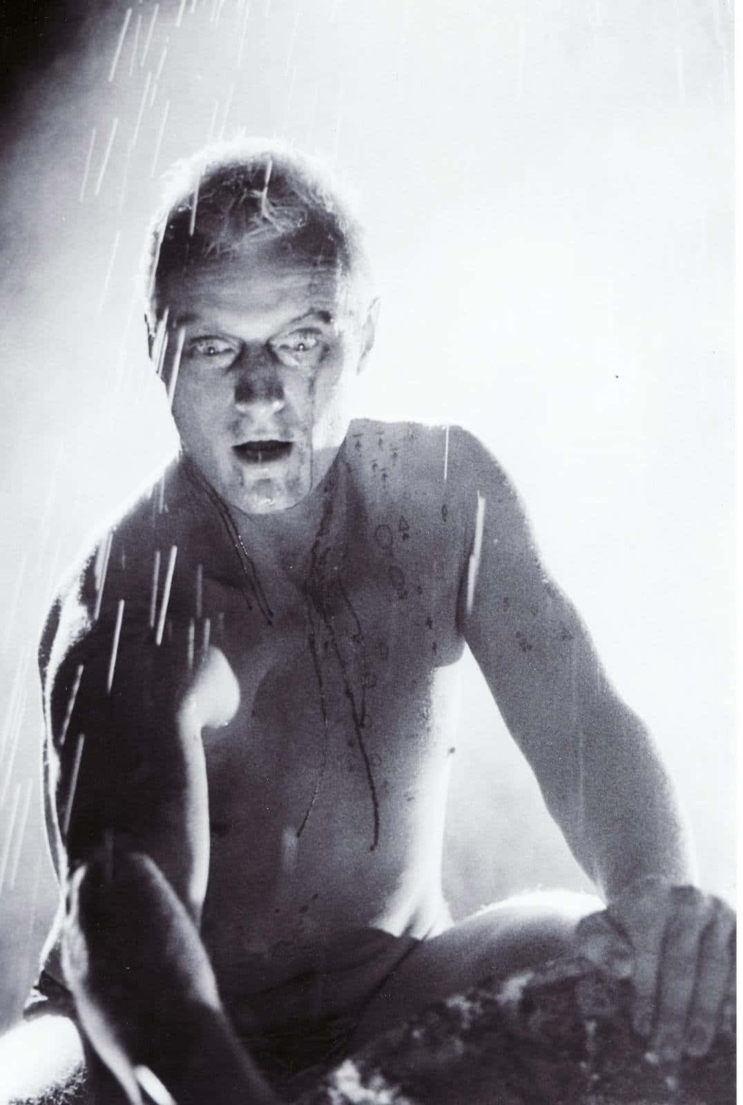 1076x1600 Download Rutger Hauer Black And White Roy Batty Wallpaper
