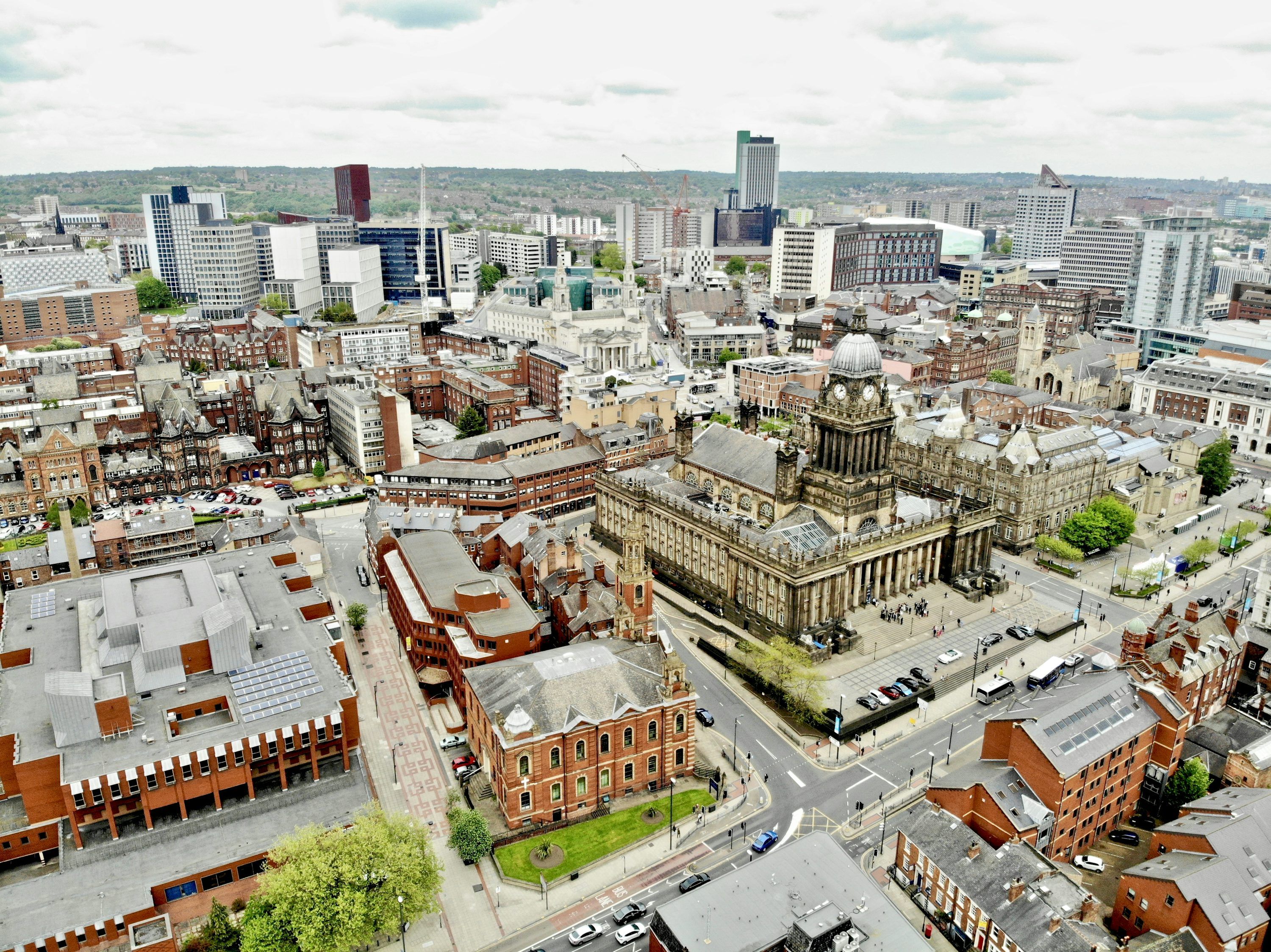 3000x2249 Aerial photography of town photo