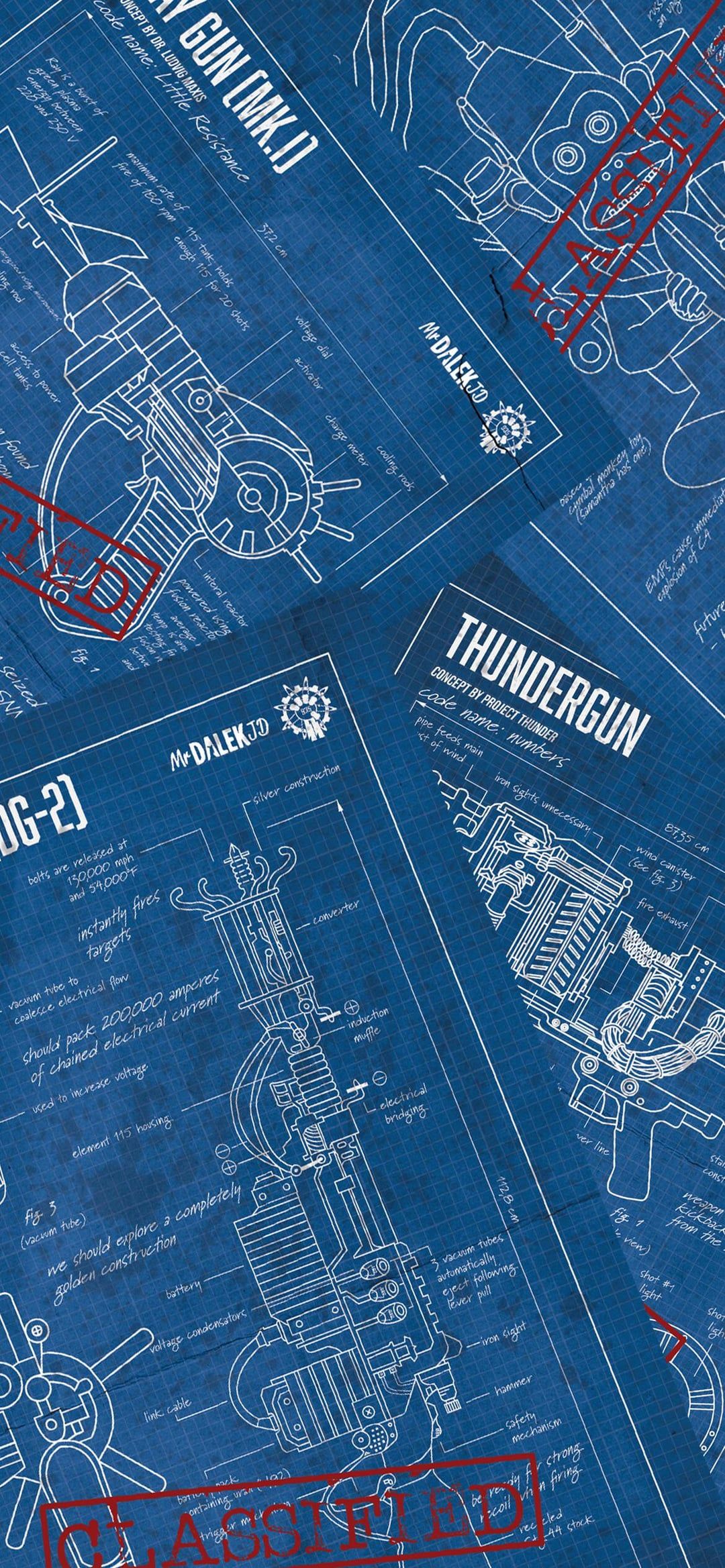 1080x2337 I made this phone wallpaper of the wonder weapon blueprints!
