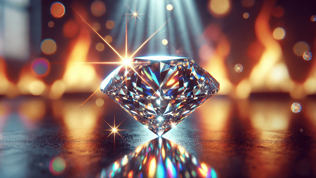 1280x720 The Sparkling Power of a Diamond's Optical Fire And Understanding a Real Fire's Impact on Diamond