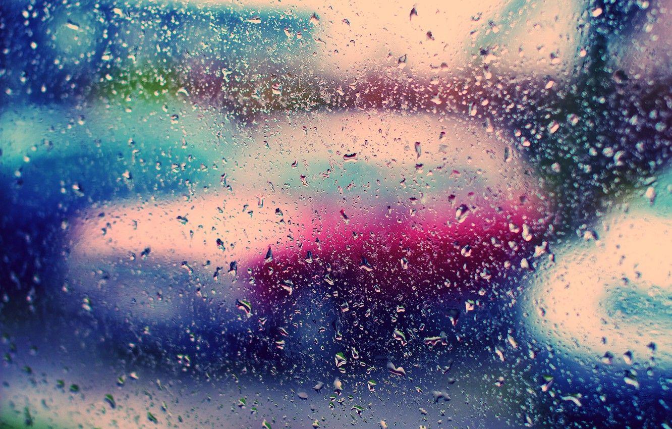 1332x850 Wallpaper glass, color, drops, rain, Wallpaper, bright, wallpaper
