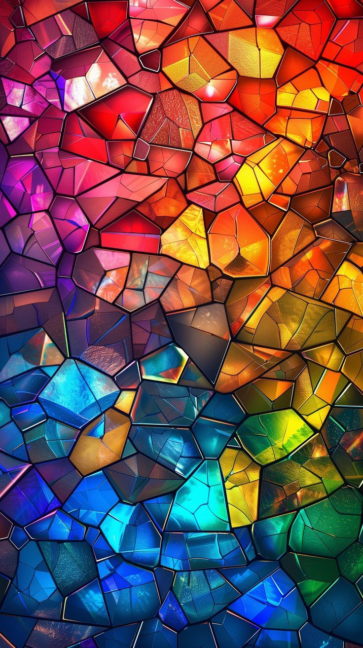 736x1313 Prismatic Mosaic Background