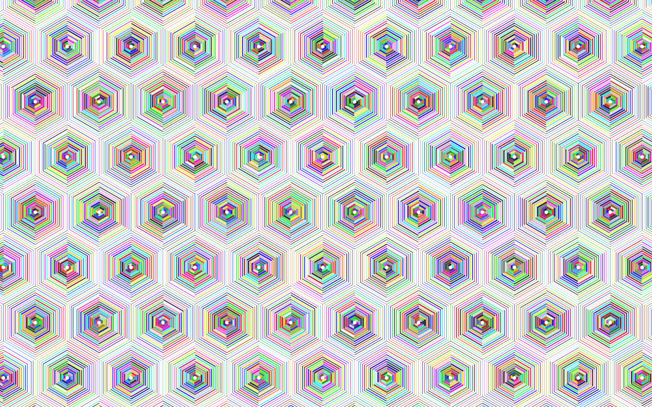 1280x800 Download Prismatic Pattern Hexagonal. Royalty Free Vector Graphic