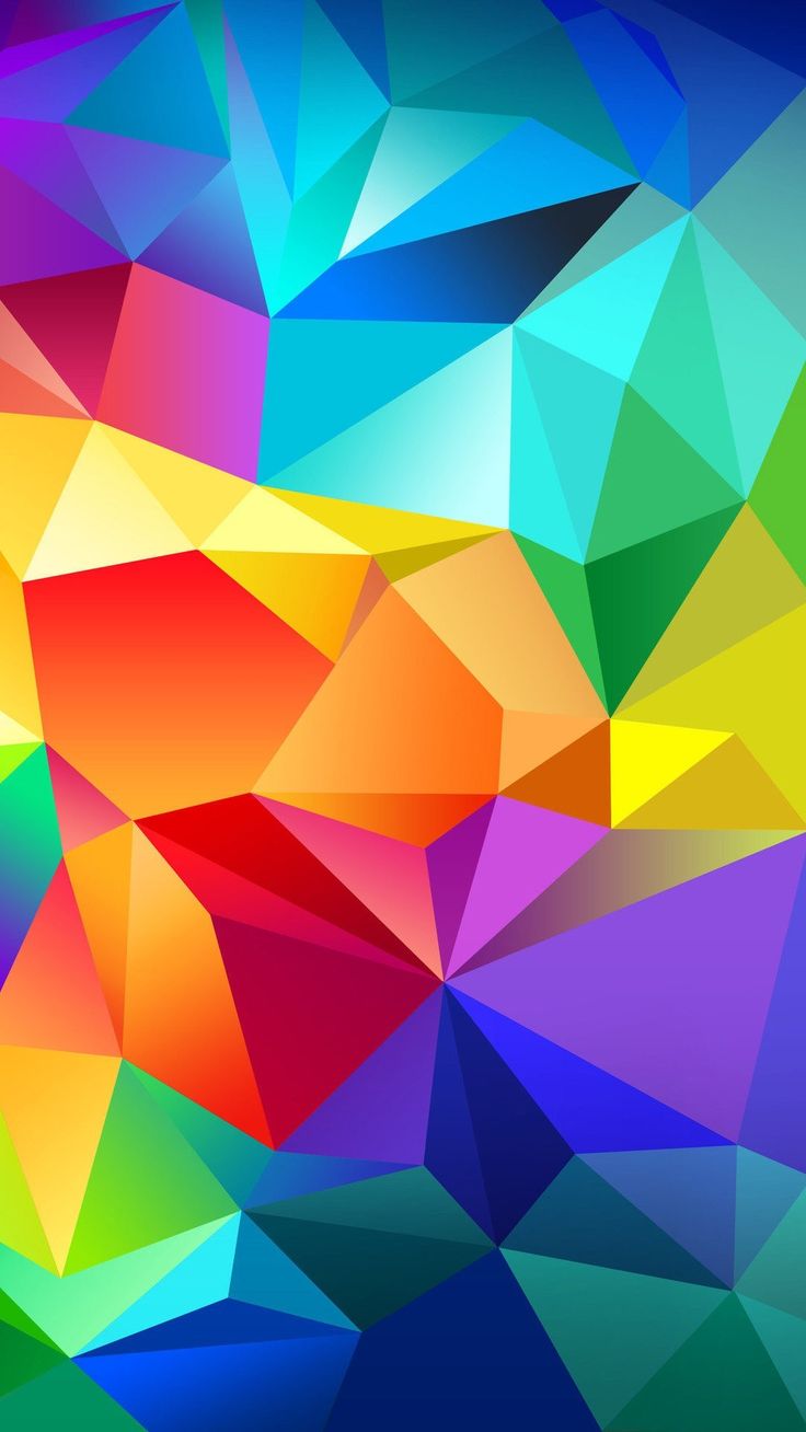 736x1308 Colorful Abstract Triangle Pattern. Multicolor prism design