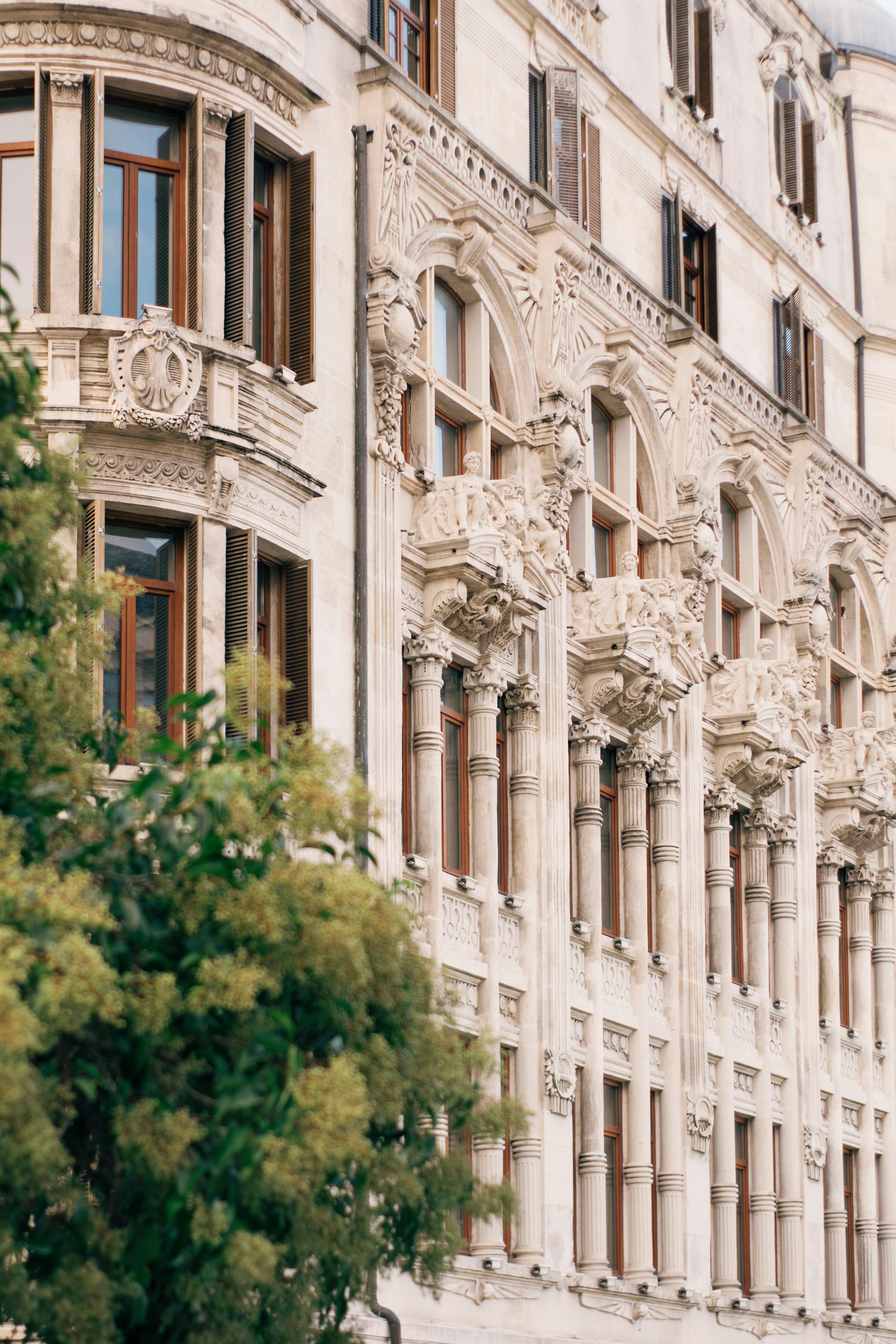 4000x6000 Classic European Architecture Facade with Ornate Details · Free