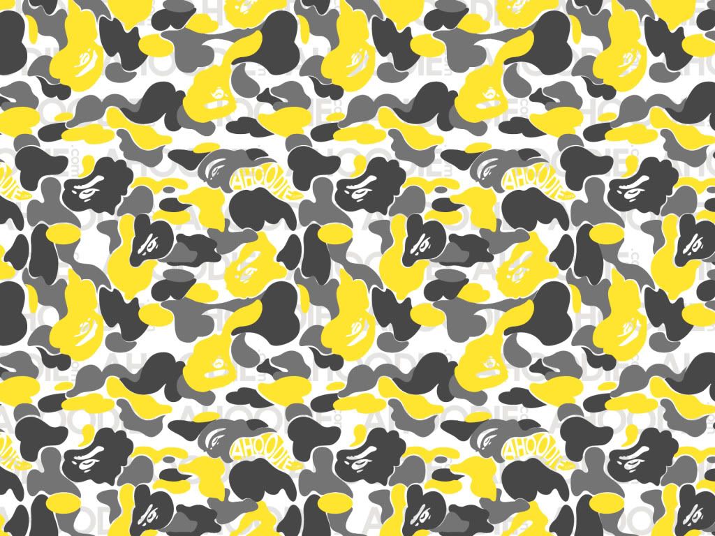 1024x768 Yellow Camo Wallpaper
