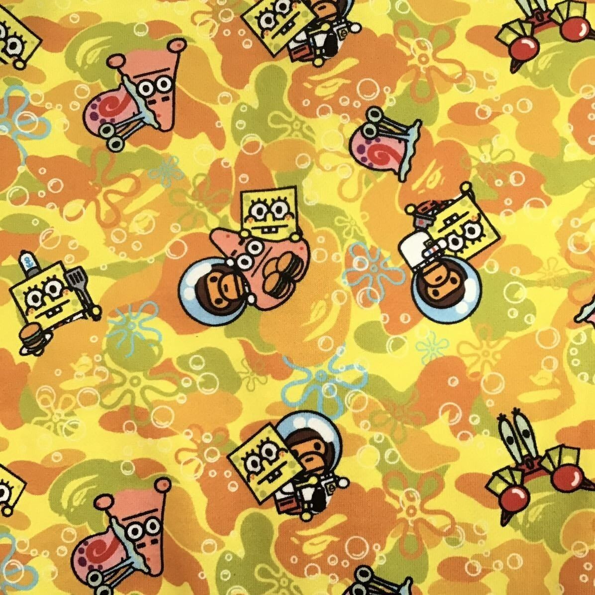 1196x1196 BAPE × SpongeBob Milo shark full zip hoodie A Bathing Ape Size L