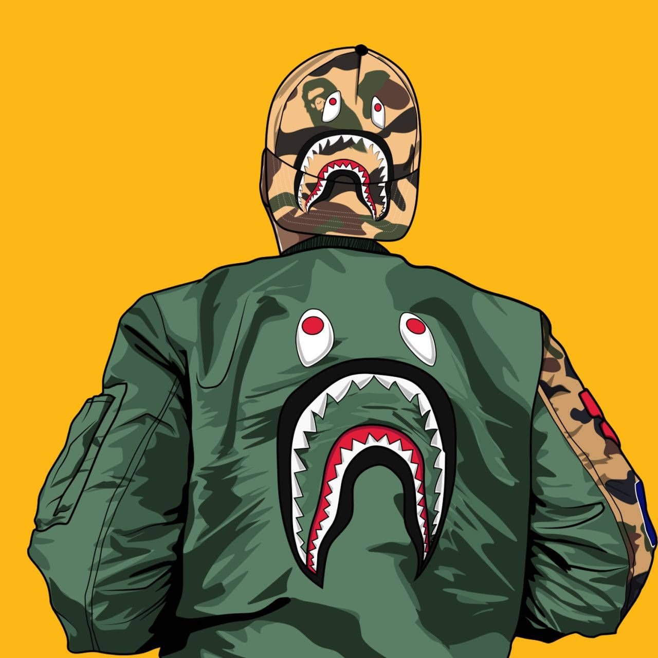 1280x1280 Bape Cartoon Wallpaper