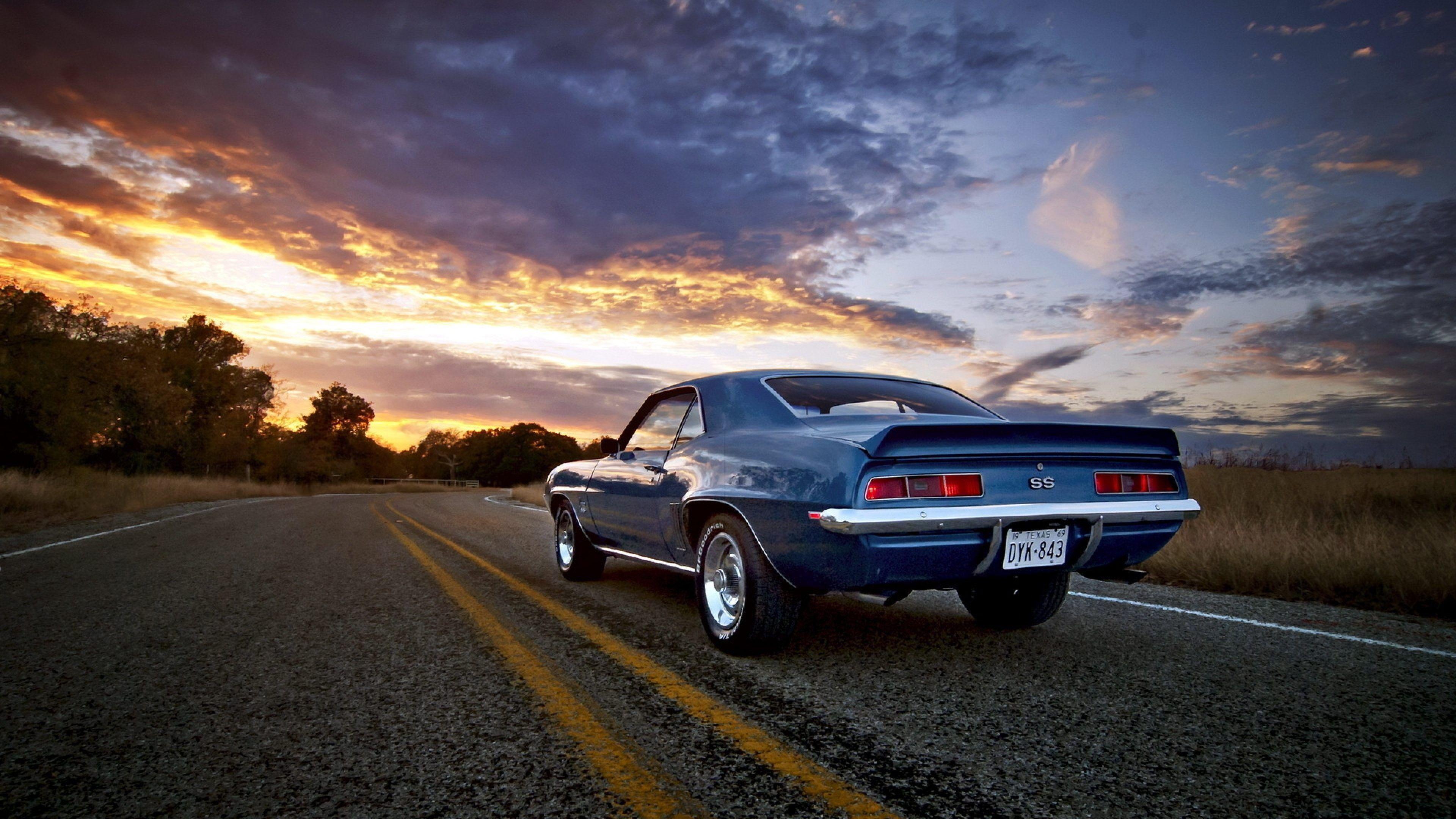 3840x2160 Download 1969 Camaro Vintage Car Wallpaper for desktop, mobile