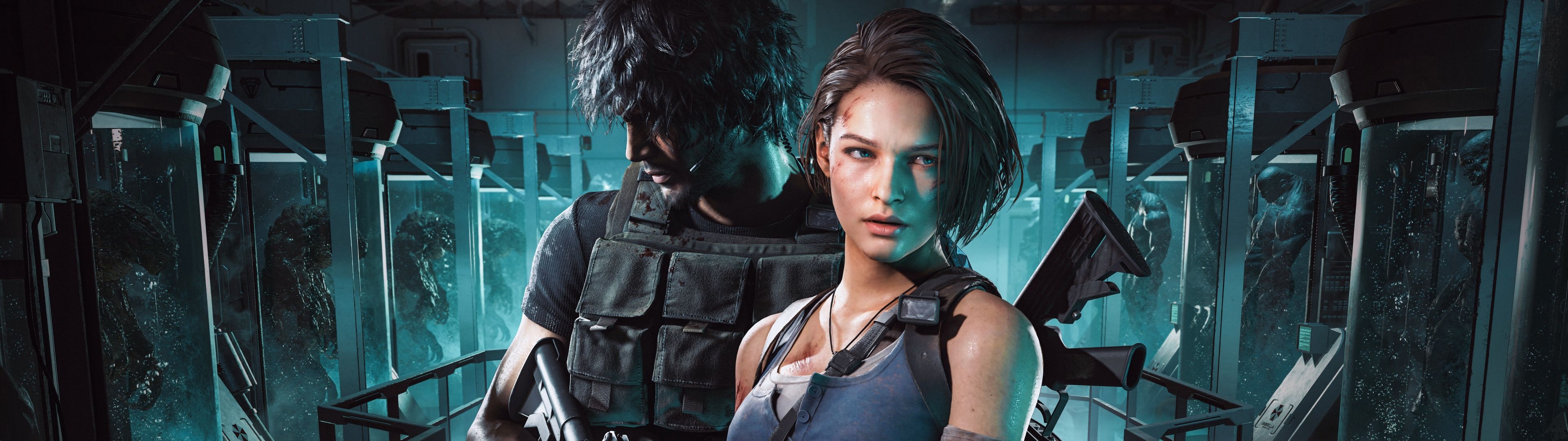 3840x1080 Resident Evil 3 Wallpaper 4K, Survival games, Jill Valentine