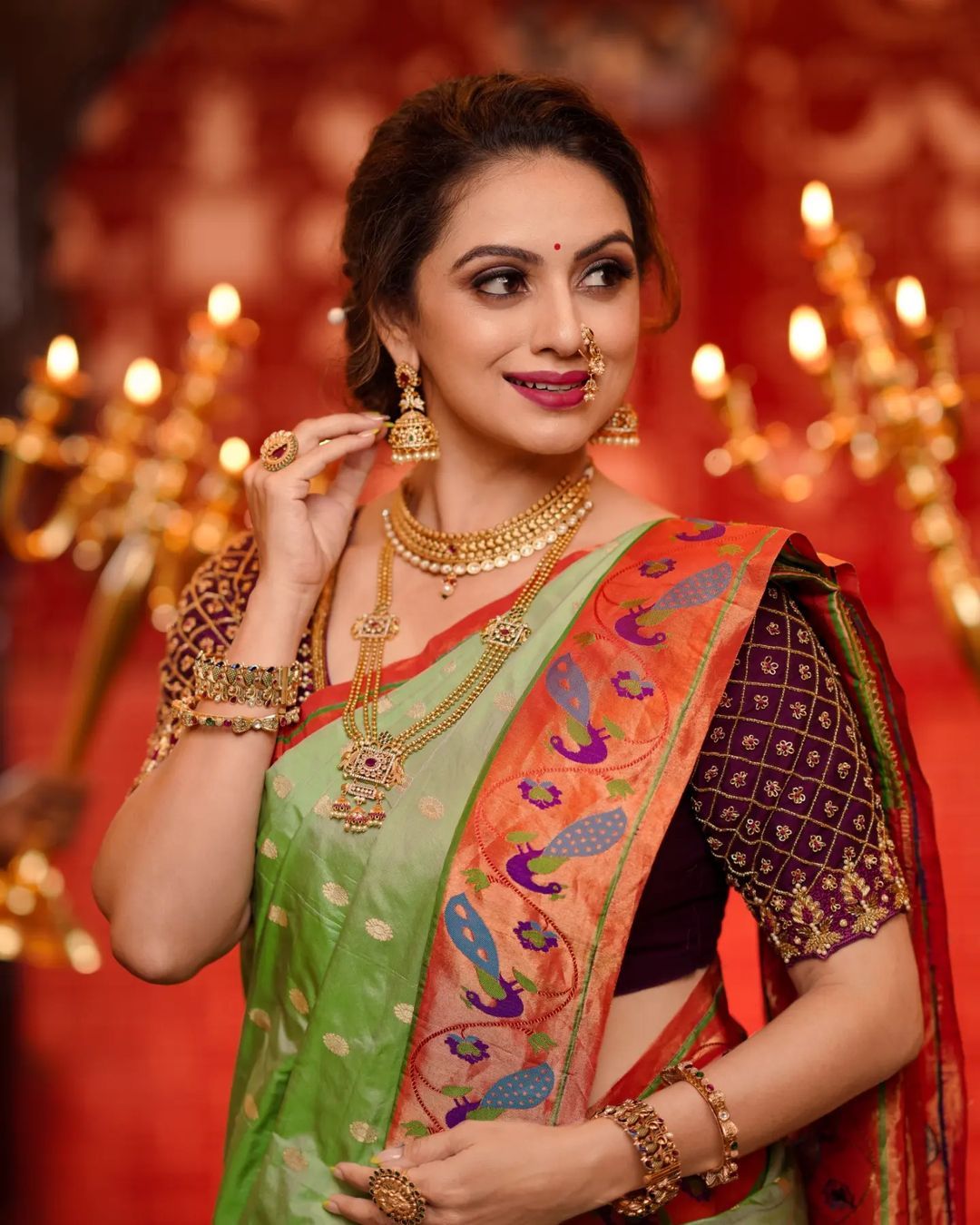 1080x1350 दिवाळीनिमित्त श्रुतीचा मराठमोळा लूक. Diwali 2022 Shruti Marathe Paithani Saree Traditional Maharashtrian Look Sdn 96 Visual Stories. Latest Visual Stories in Marathi at