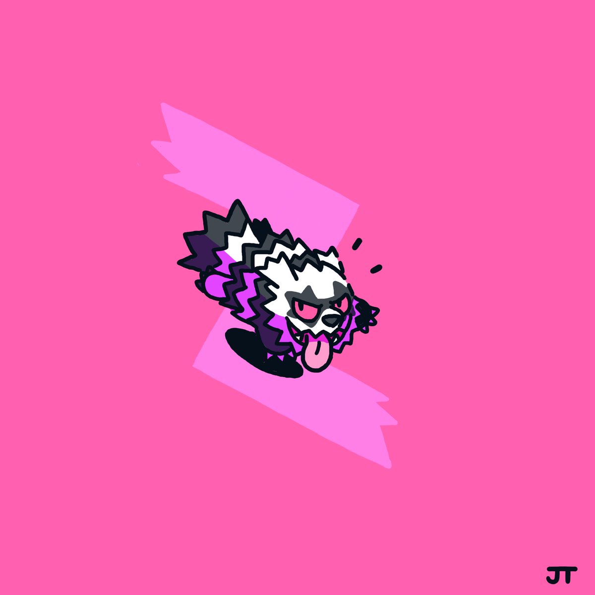 1200x1200 Galarian Zigzagoon! A little furball of energy I designed for Pokémon Sword and Shield