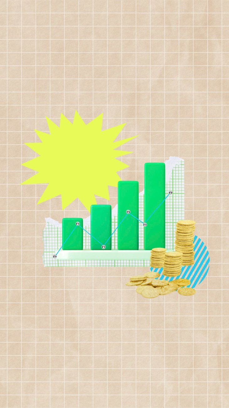 731x1300 Financial growth beige iPhone wallpaper