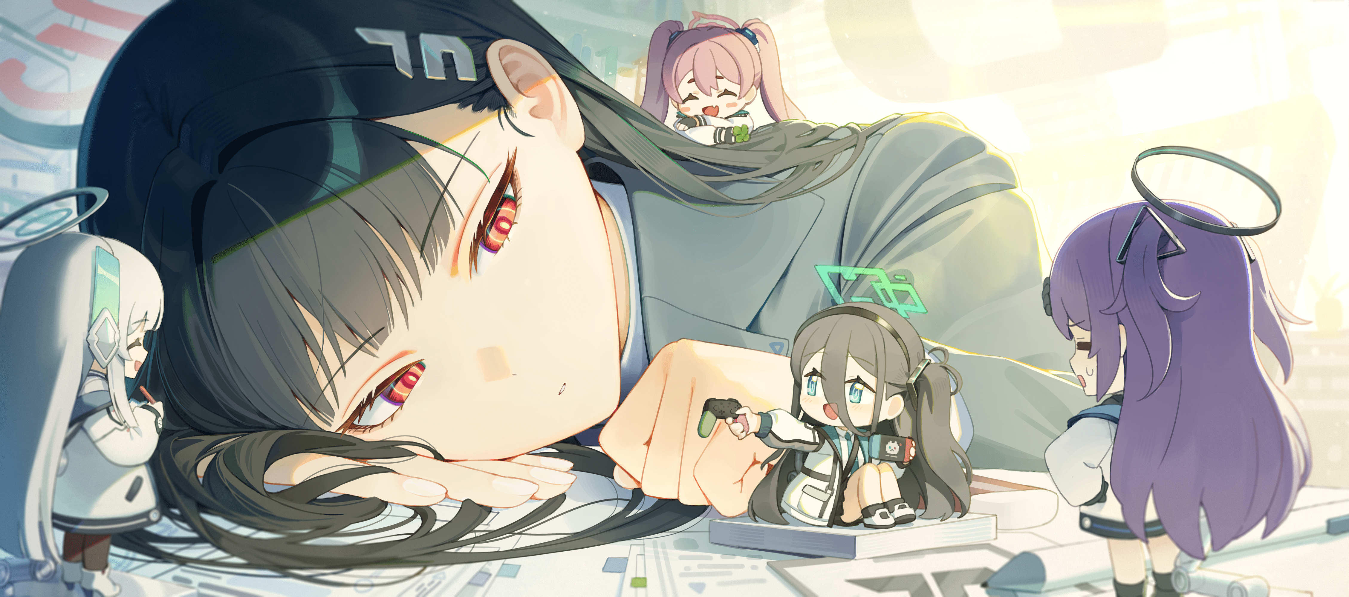 4514x2000 Blue Archive Heroes: Tsukatsuki Rio & Friends Stunning HD Wallpaper