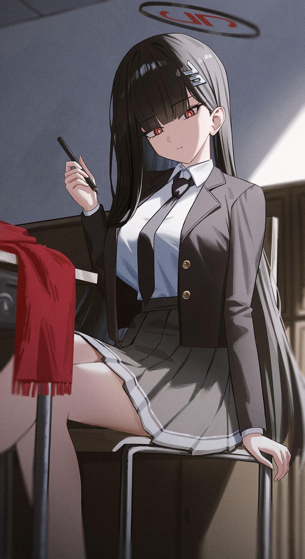 1000x1831 Tsukatsuki Rio Blue Archive 4K Wallpaper