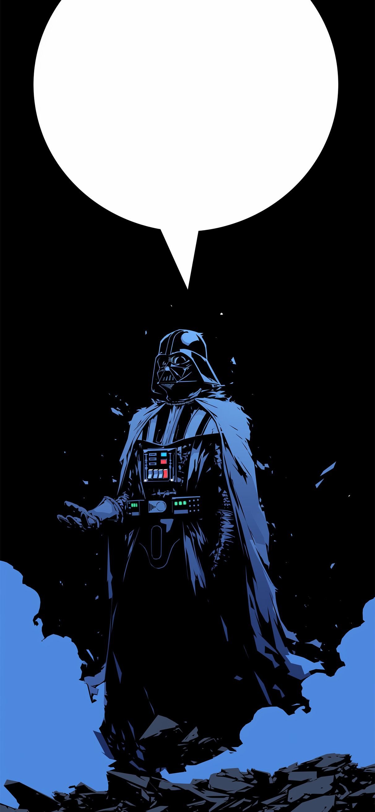 1212x2622 Darth Vader Moonlight Sith Time Zone Wallpaper