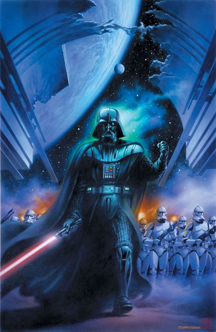 736x1130 Darth Vader leading the 501st legion.Vader's fist