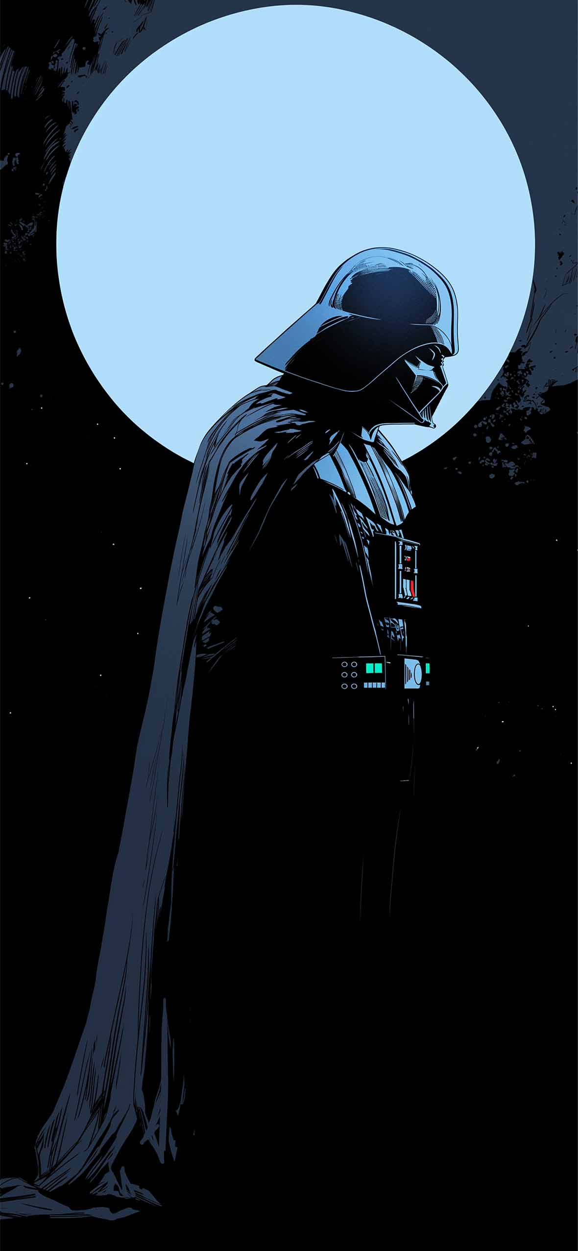 1180x2554 Darth Vader Dark Moon Star Wars Wallpaper