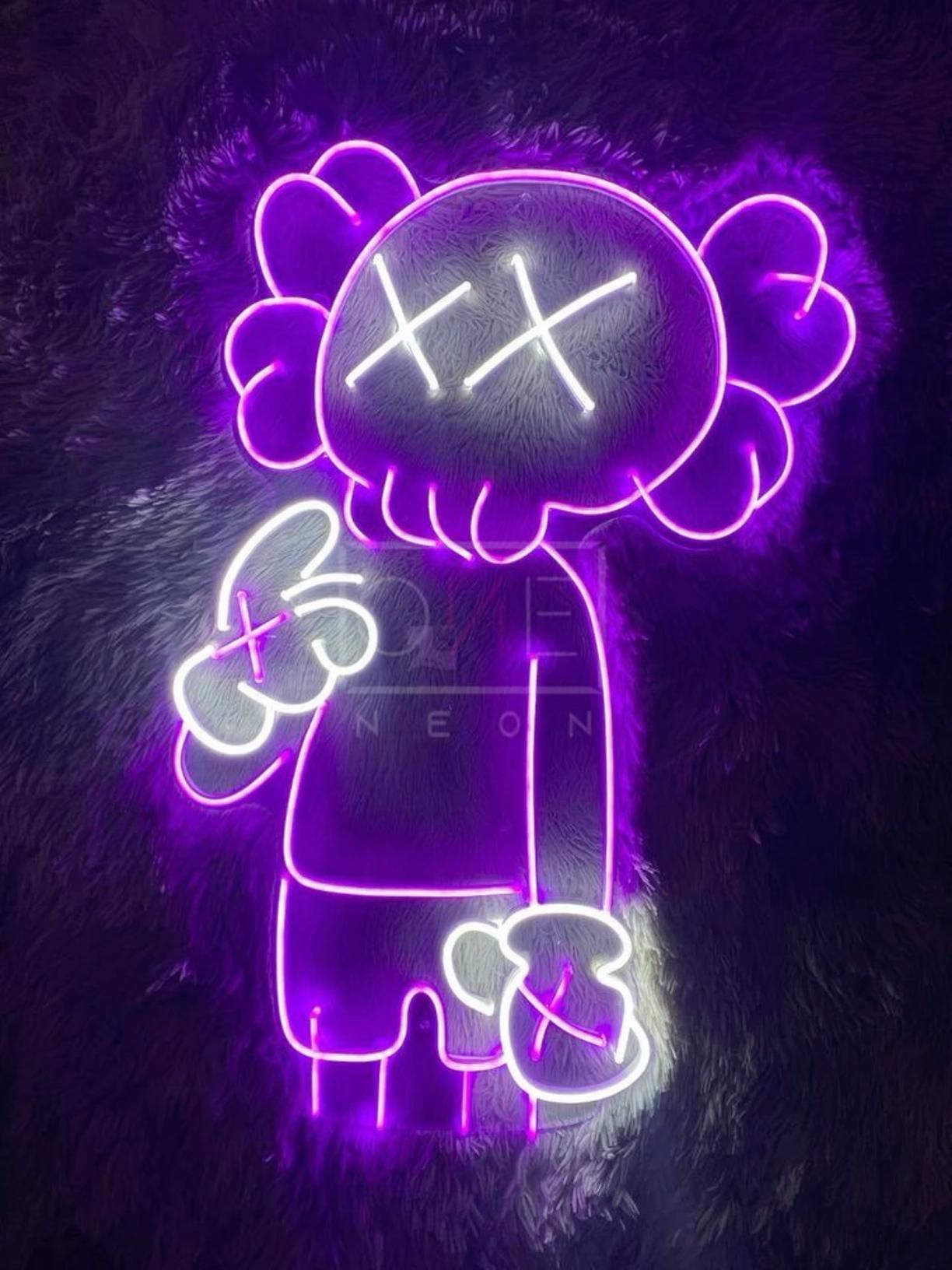 1224x1632 Purple Kaws Wallpaper