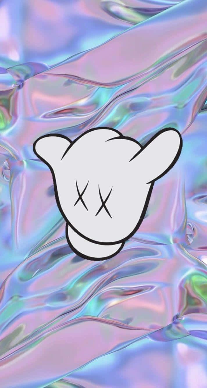 712x1334 Download Colorful Graffiti KAWS Mural Wallpaper