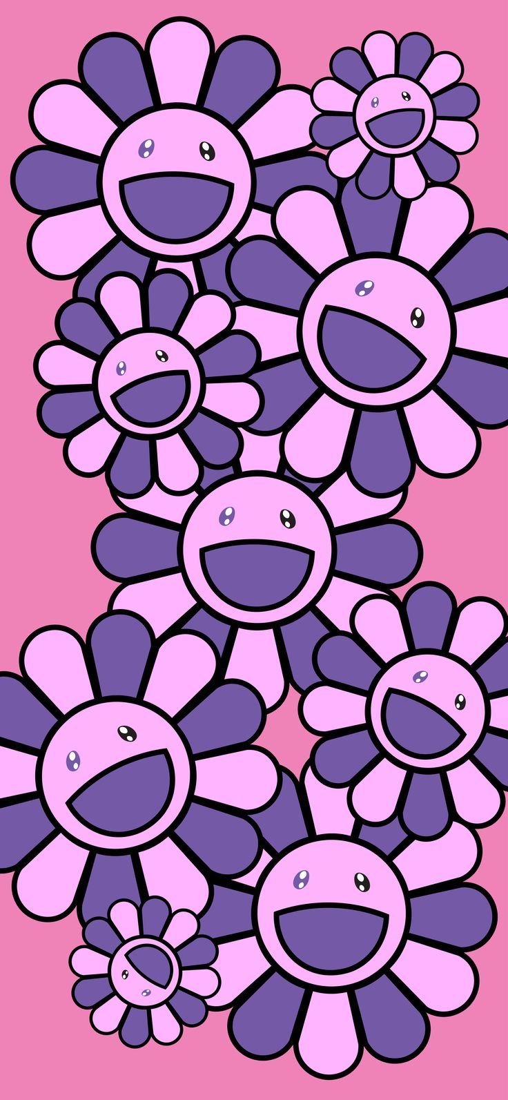 736x1593 Kaws Flower Wallpaper
