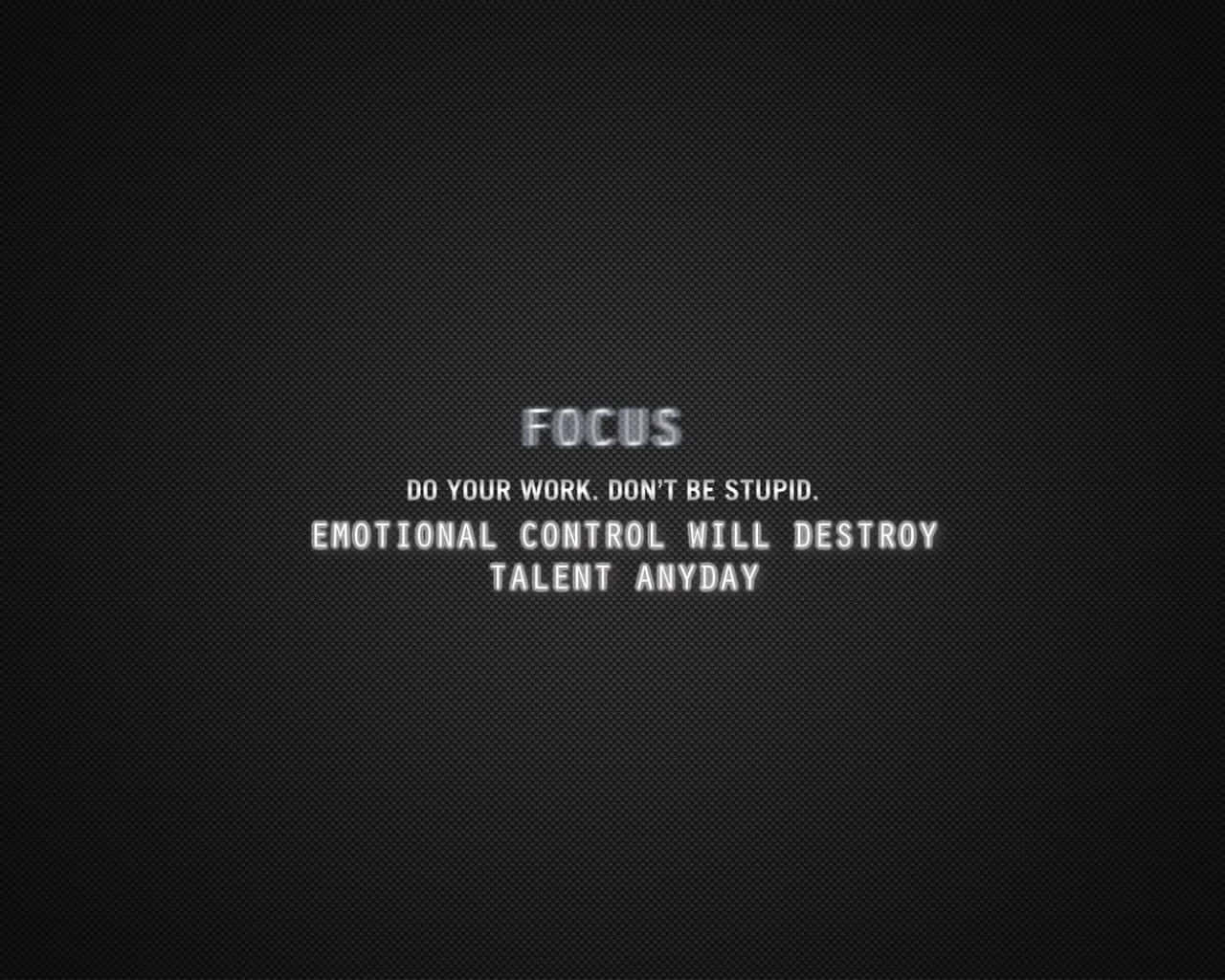 1280x1024 Download Motivational Focus Quote Black Background Wallpaper