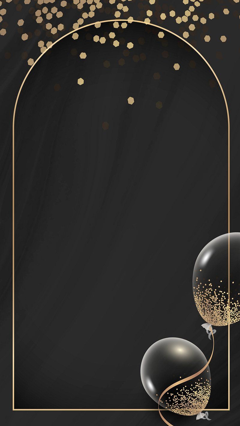 800x1422 Black Background Gold Frame Aesthetic Image Wallpaper
