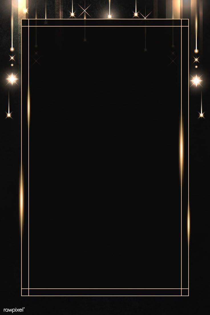 736x1104 Download premium image of Rectangle gold frame with sparkle patterned on black background illustration by Tang about background, gold black frame sparkles, luxurious black gold, gold shooting stars, and pattern 1234426