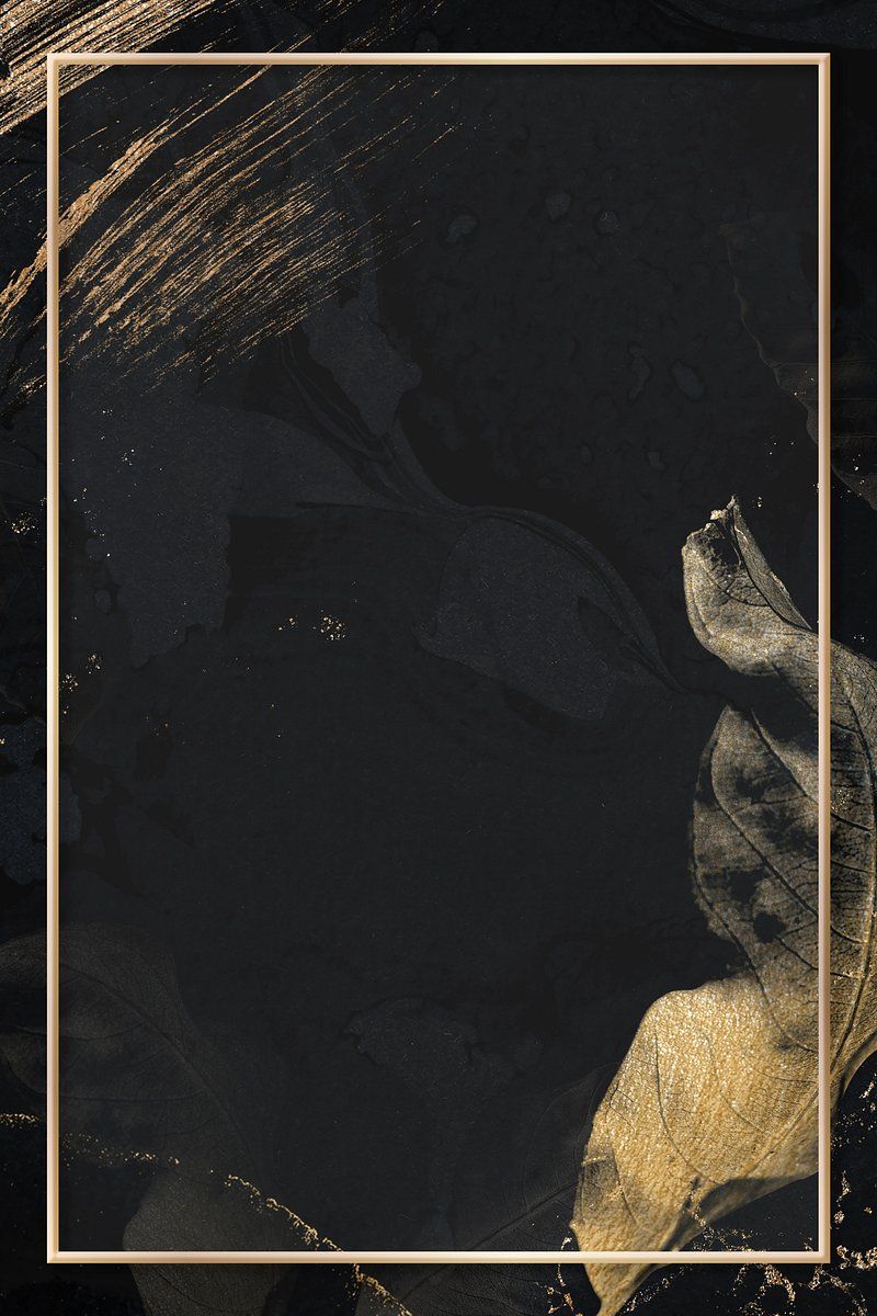 800x1200 Black Background Gold Frame Aesthetic Image Wallpaper